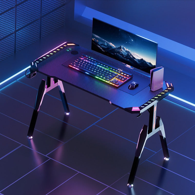 Carbon-Fibre Gaming Desk with PC Stand