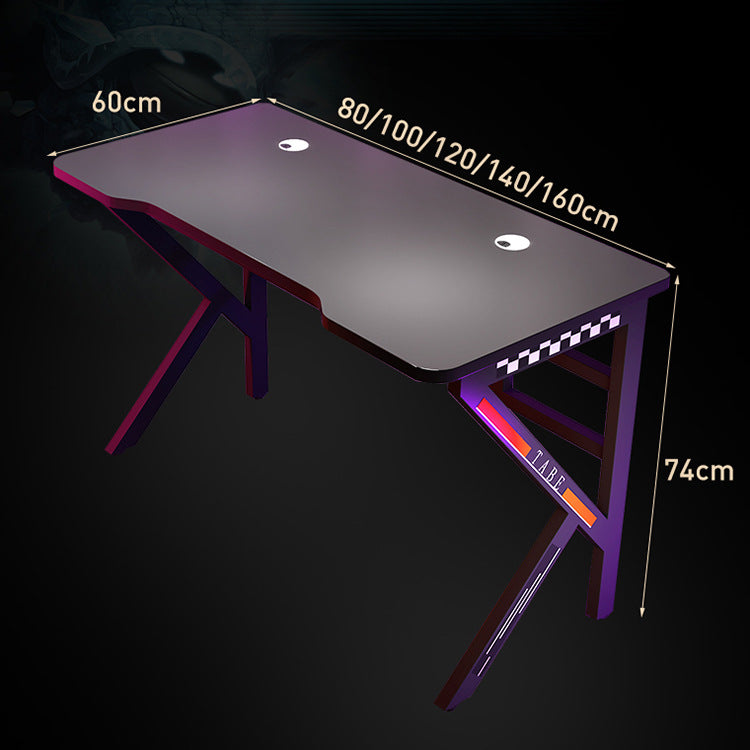 Z-Shaped Gaming Desk with Monitor Shelf